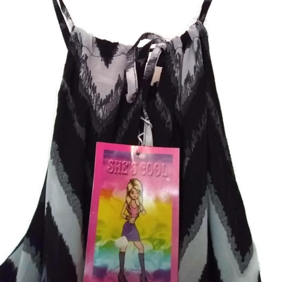 NWT She's Cool Halter Top Maxi Women’s Sun Dress w/ Slits Multiple Sizes - Picture 2 of 4